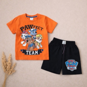 Детски комплект с къс ръкав ''PAWfect team''